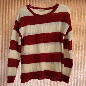 It's Our Time Bold Striped Sweater - Red & White